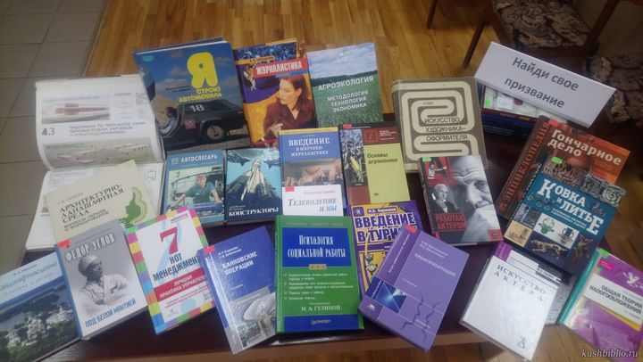 Книжная выставка «Найди свое призвание»